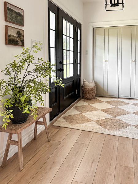 Bringing organic earthy vibes to my entryway with this diamond jute rug, my favorite airy faux stems, and a beautiful wood bench. The perfect welcoming space!

#LTKhome #LTKsummer #LTKcanada