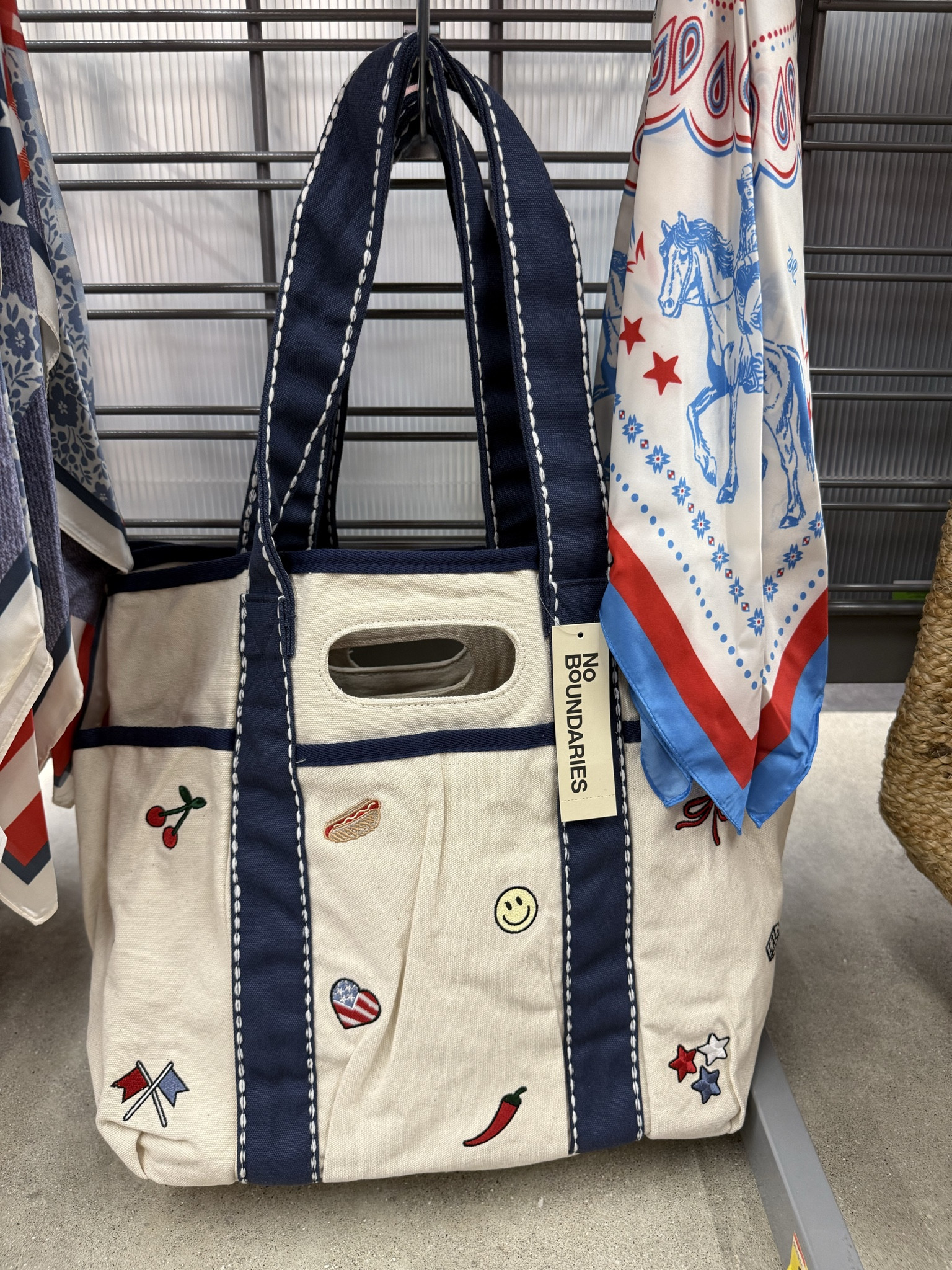 Walmart
New arrivals 
Summer gear 
Purse
Bag
Tote
Hat
Patriotic gear 
Western wear 
Western style 