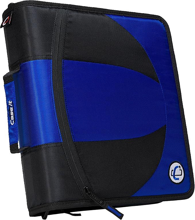 Case-it The Dual 2-in-1 Zipper Binder - Two 1.5 Inch D-Rings - Includes Pencil Pouch - Multiple P... | Amazon (US)
