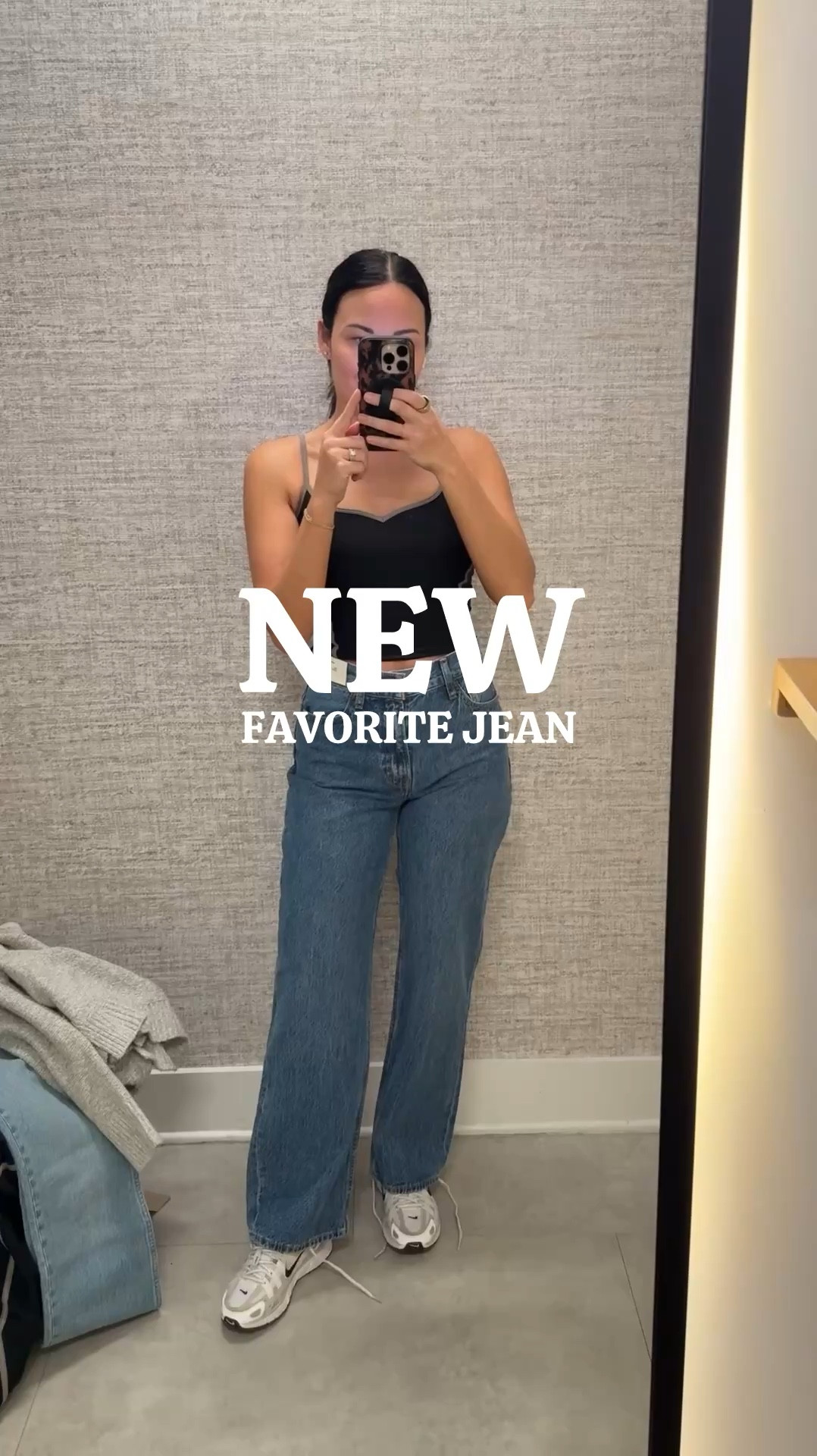 I’m 5’3 125 lbs and typically wear a size 2. These new jeans run a bit big, so I’m wearing a 25 short in medium wash. LOVE the loose hips and thighs, but didn’t want them to drag on the ground so I went with the short. LOVE this new style! 

#LTKFindsUnder100 #LTKMostLoved #LTKStyleTip