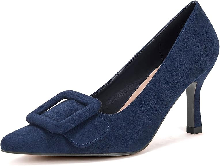 Coutgo Women's Closed Pointed Toe Pumps Stiletto High Heels Wedding Party Dress Shoes | Amazon (US)