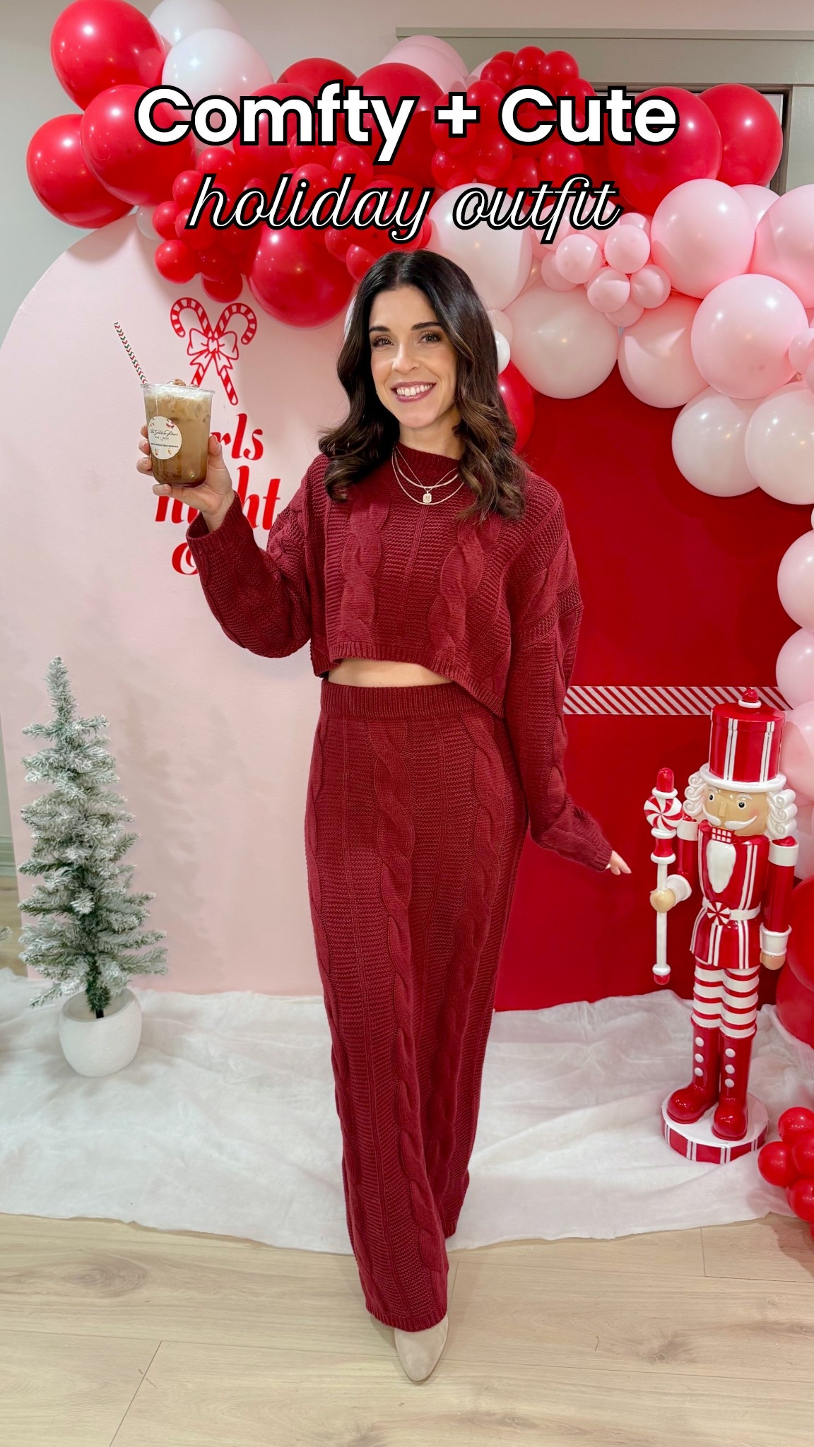 Sweater Two Piece Skirt Outfit perfect for the holidays! 🎄 I got so many compliments on this set. It’s so comfy and cozy but is easy to dress up for the holidays! 🎅🏼

#LTKSeasonal #LTKHoliday #LTKSaleAlert