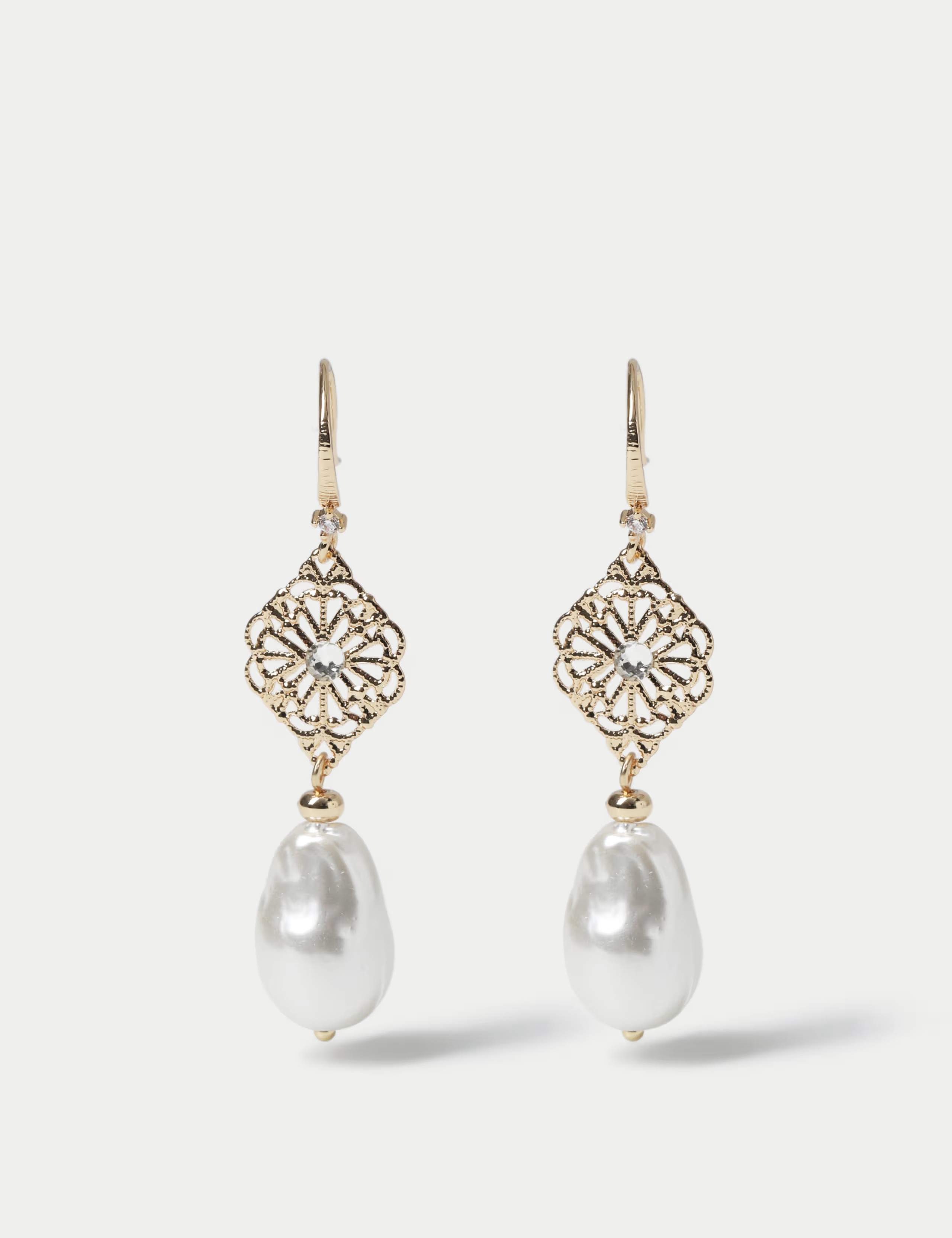 Fish Hook Filigree Pearl Drop Earrings | Marks & Spencer (UK)