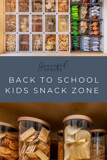 Create a kids snack zone for the new school year! 🤍 Organized by Graceful Spaces 

#LTKfamily #LTKhome #LTKkids