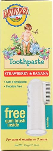 Earth's Best Toddler Toothpaste, Strawberry Banana, 1.6 Oz | Amazon (US)