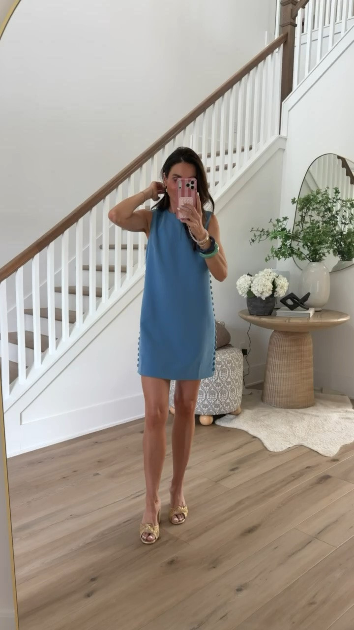 This blue dress is the kind of piece you’ll wear on repeat for showers, brunches, vacations, and summer events. The tailored silhouette feels polished, while the side button detail gives it a fun elevated touch. Just add a statement earring and you’re ready to go.

Blue dress, Shift dress, Summer wedding guest, Brunch outfit, Vacation style, Classic fashion, Chic dress outfit, Resort wear, Elevated basics, Summer event outfit, Nordstrom finds, Effortless style, annabrstyle

#LTKootd #LTKTravel #LTKSeasonal