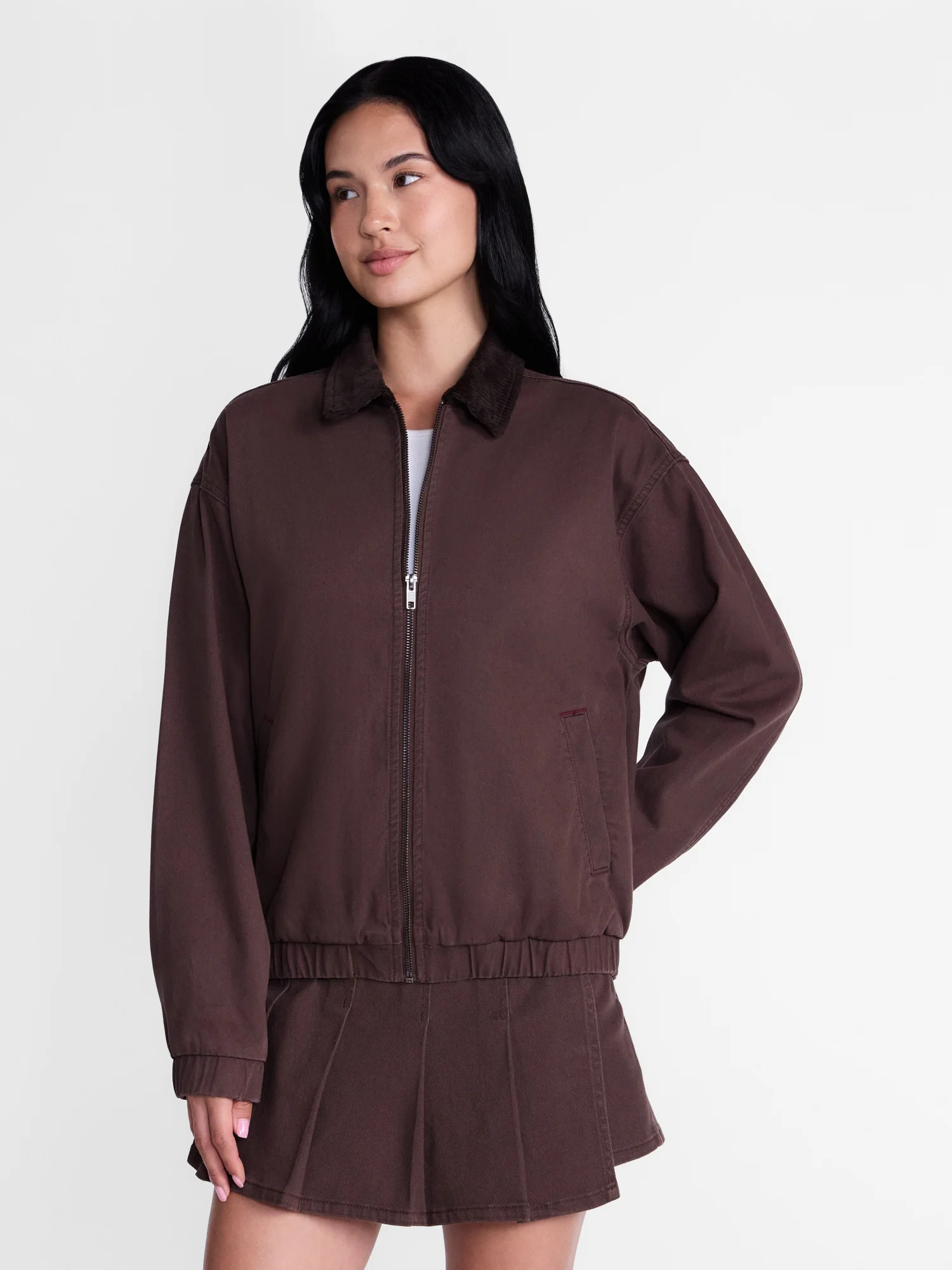 Madden NYC Women's Cotton Twill Bomber Jacket, Sizes XXS-XXL | Walmart (US)