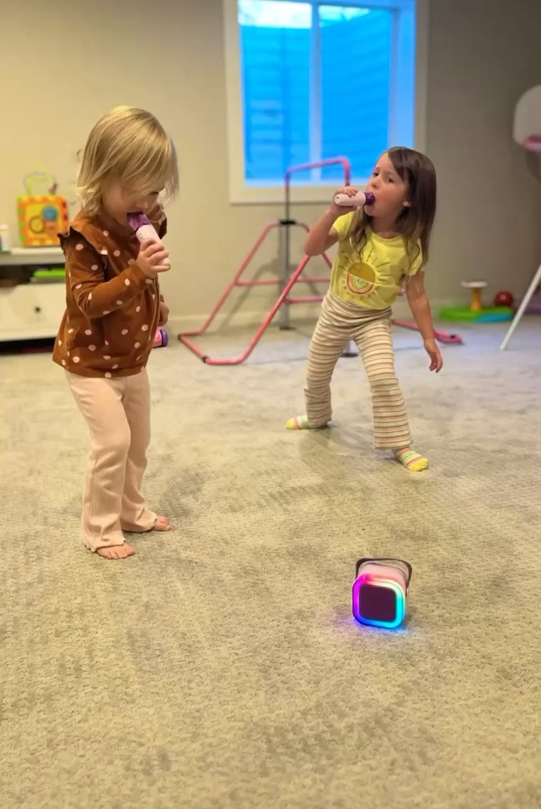 My daughter and her cousin are obsessed with this Move2Play mini karaoke machine! 

They were dancing and singing all over the place. There are preloaded songs or you can bluetooth to the device. It also has a voice changing feature which they thought was hilarious. It’s is small enough to be a stocking gift! 

#LTKHoliday #LTKGiftGuide #LTKKids