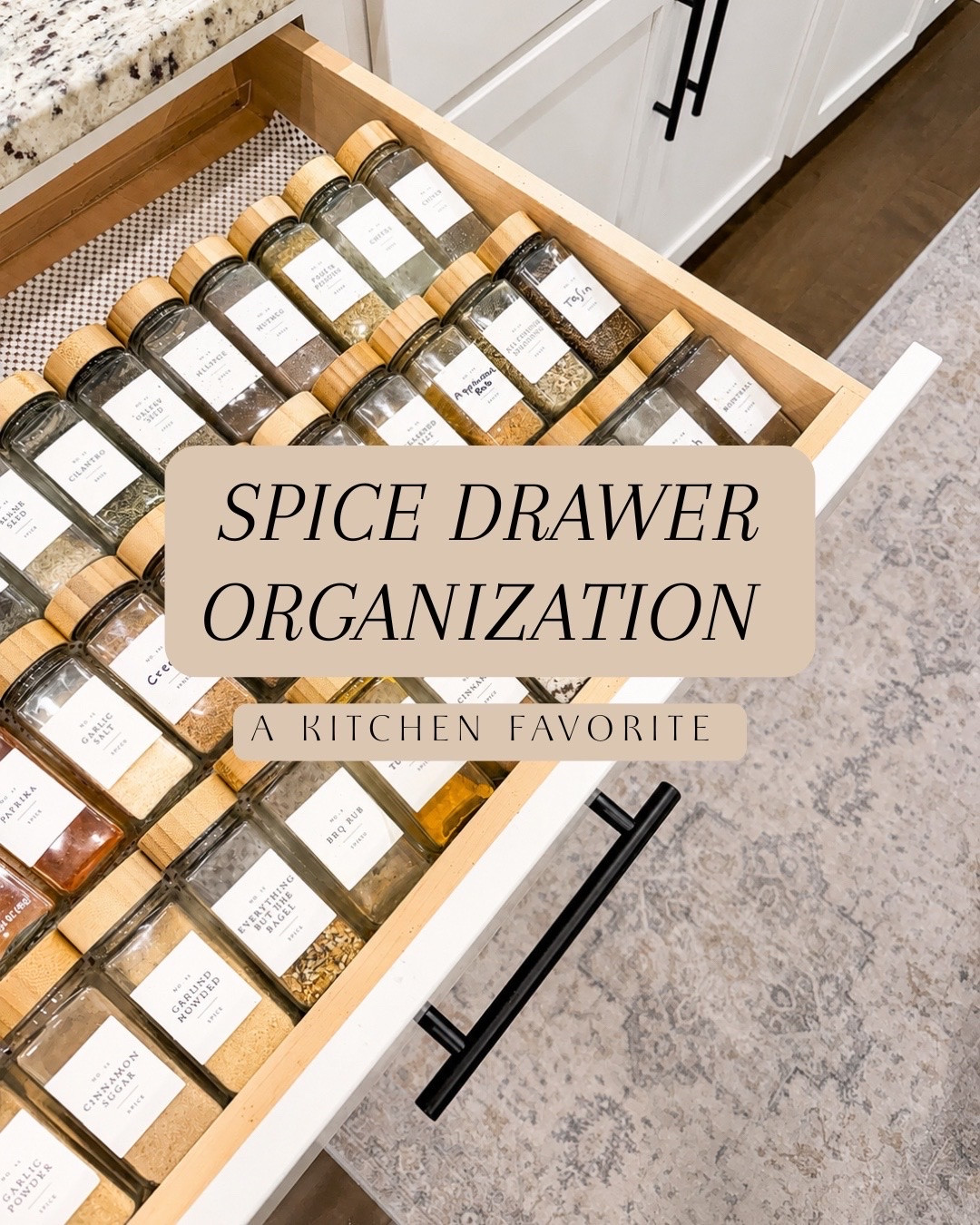 One of my FAVORITE things - our spice drawer!! 🌶️

I’ve had our spices set up like this for YEARS and it has never failed me. It’s so easy to see everything you have, what you’re running low on, and quickly grab what you need when you’re in the middle of cooking chaos!

SHOP this exact set up on my Amazon - @haleylunsfordhome on IG! 🔗✨

#amazonfinds #kitchenorganization #kitchenfinds #spiceorganizer #kitchenideas

#LTKHome