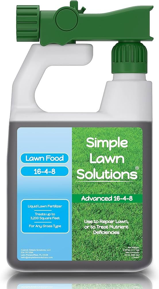 Advanced 16-4-8 Balanced NPK - Lawn Food Quality Liquid Fertilizer - Spring & Summer Concentrated... | Amazon (US)