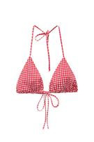 Gingham triangle bikini top | PULL and BEAR UK