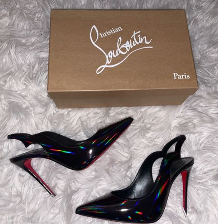Weekends call for shopping 👠 I am loving these Christian Louboutin “hot chick sling” pumps! Perfect for a night out or date night. They look black but have a unique holographic / chrome in the light! 

#LTKstyletip #LTKbeauty #LTKshoecrush