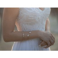 Adjustable Gold Swarovski Crystal Upper Arm Cuff, Bohemian Wrap | Etsy (US)