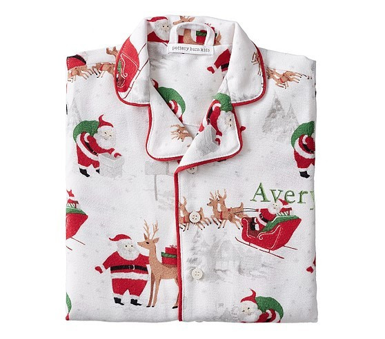 Heritage Santa Flannel Pajama | Pottery Barn Kids