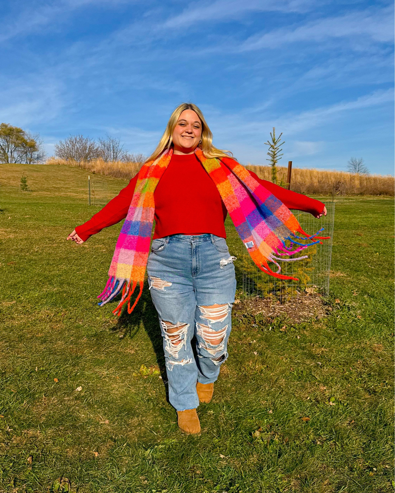 love a cozy and colorful scarf moment 🌈💗

linked below is a similar one but the original is from Walmart 

#LTKSeasonal