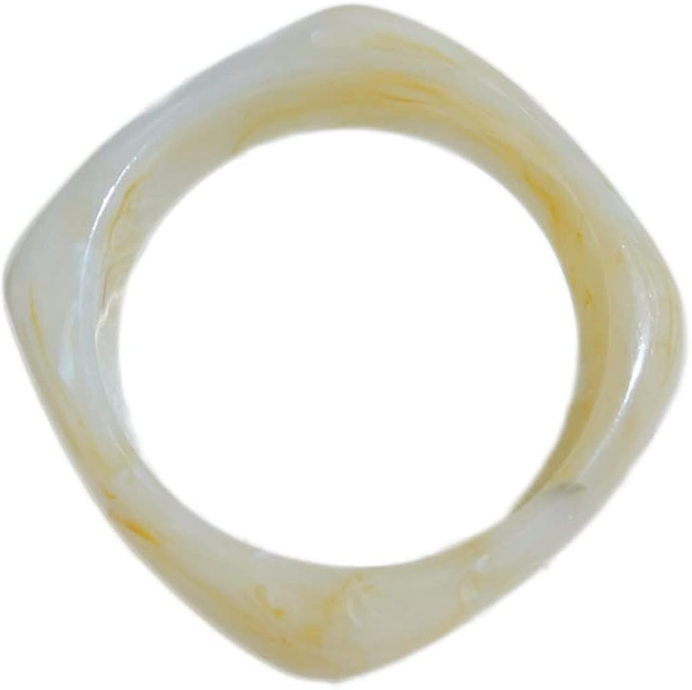 Chunky Colorful Transparent Acrylic Resin Wrap Bangle Tortoiseshell Irregular Geometric Wristband... | Amazon (US)