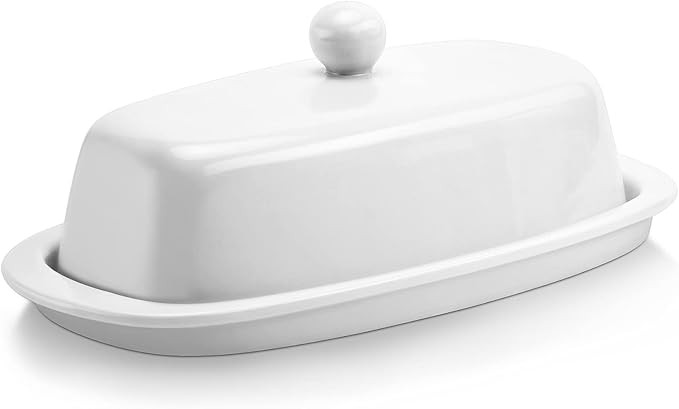 Yedio Porcelain Butter Dish with Lid, 8 inches Butter Holder, Perfect for East and West Coast But... | Amazon (US)