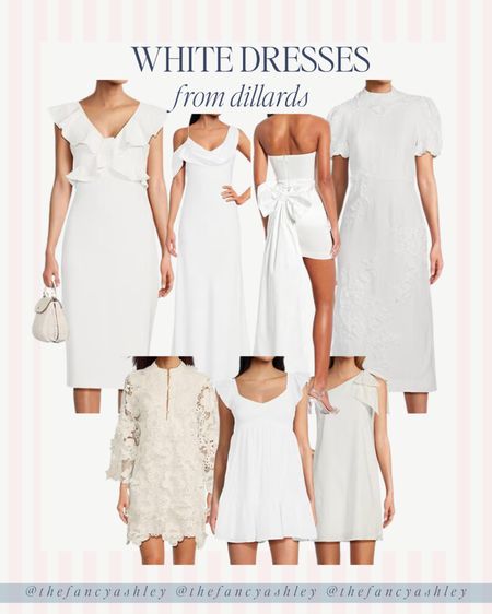 White dresses from dillards! 

#LTKSeasonal #LTKStyleTip #LTKFindsUnder100