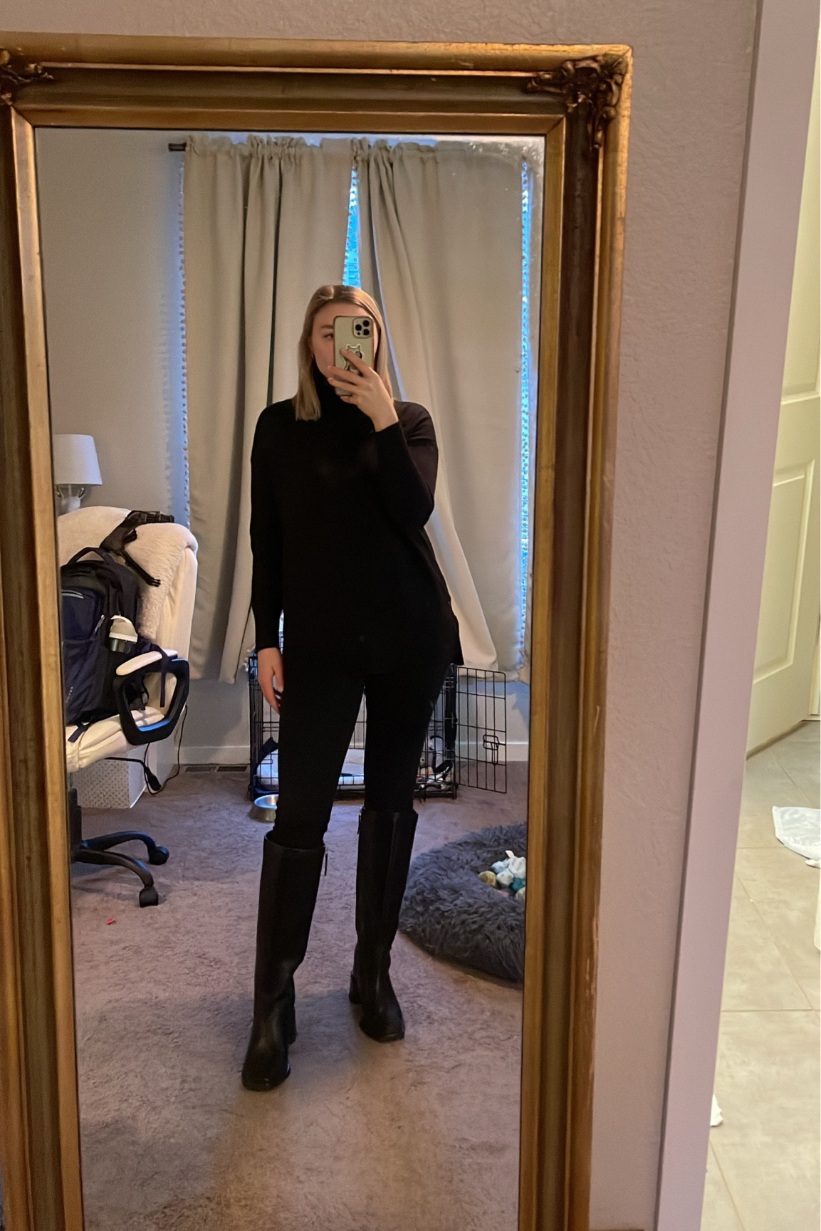 People who are afraid to wear skinny jeans just don’t know how to style them. I paired mine with a long black sweater and my knee high boots for work today 

#LTKworkwear #LTKstyletip