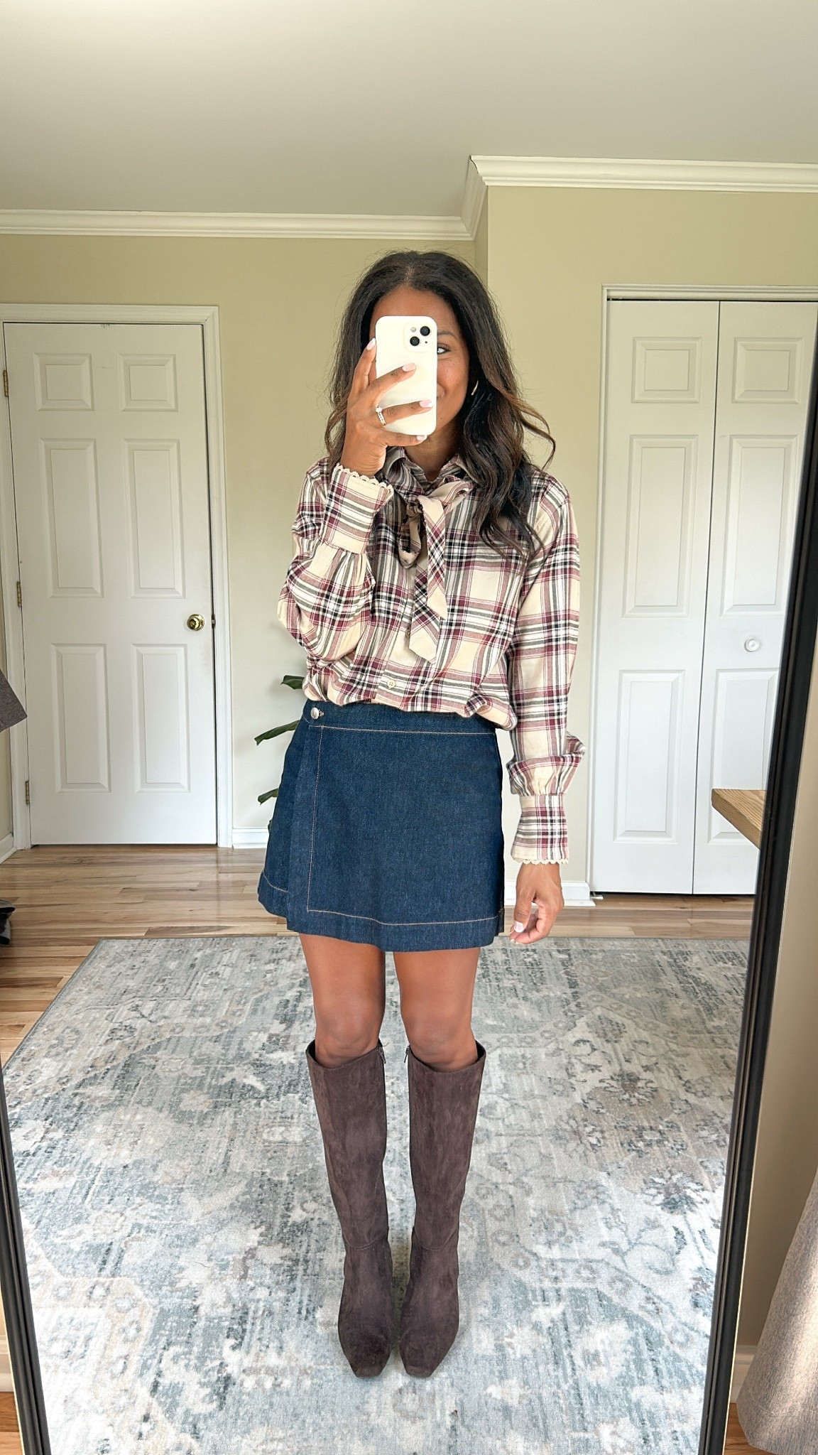 Wearing a small in the top and skort. Boots are true to size. ￼

#LTKootd #LTKgrwm #LTKOver40