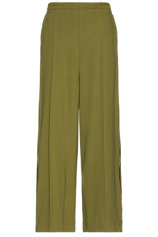 Nicholas Daley Wide Leg Track Pants in Army Green - Green. Size 32 (also in ). | FWRD 