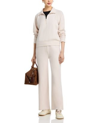 Quarter Zip Sweatshirt & Fleece Flare Leg Pants | Bloomingdale's (US)