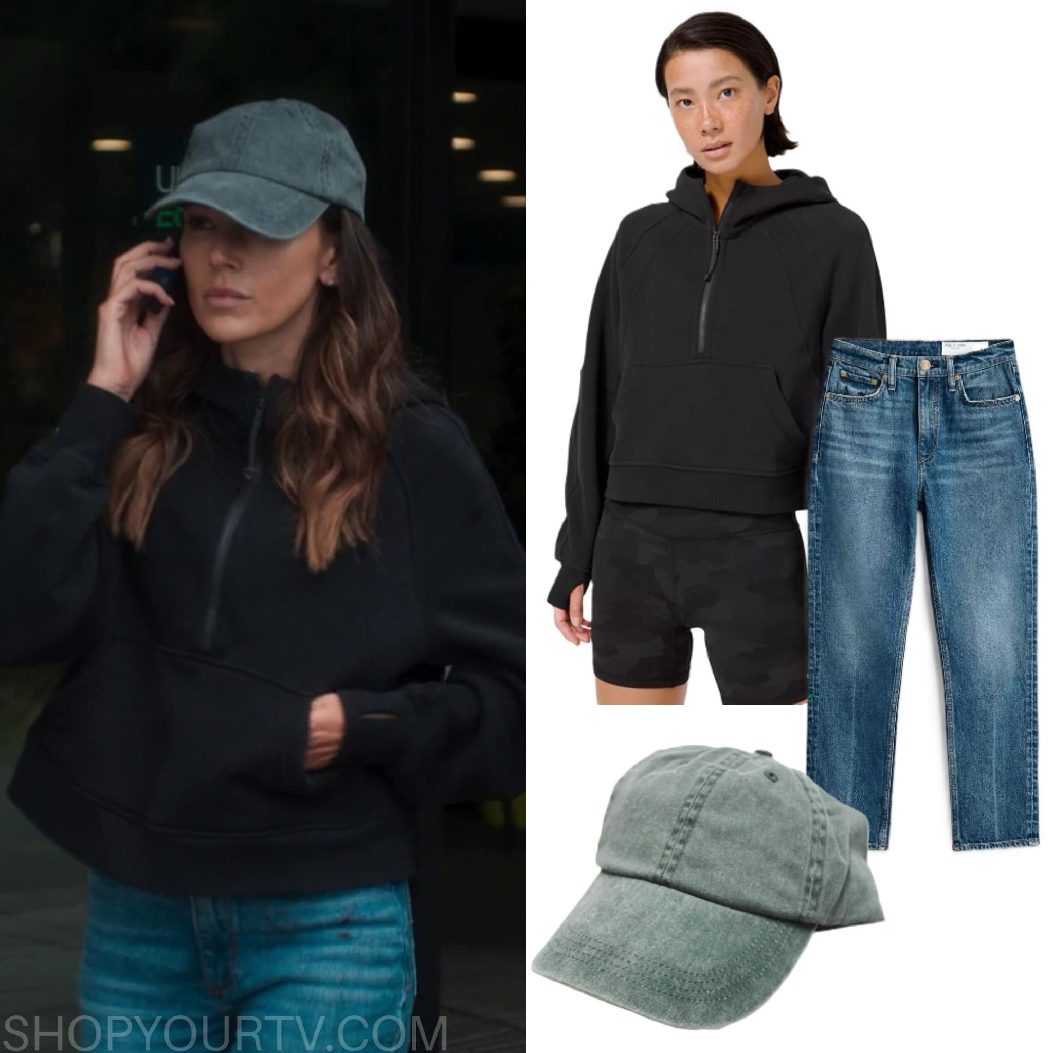 Maya in Lululemon, Rag & Bone and Bulk Caps in Fool Me Once

More details and outfits on shopyourtv.com 
