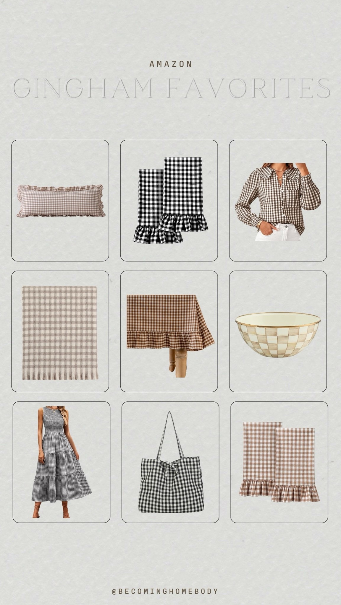 Pretty gingham favorites from Amazon 🤍 I love these ruffle tea towels, this pretty gingham Amazon dress, and the gingham tote bag! All Amazon finds that are so cute.