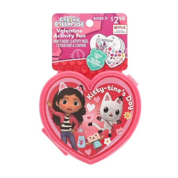 Gabby's Dollhouse Activity Art Fun Set Plastic Heart Case, for Child Ages 3+ - Walmart.com | Walmart (US)