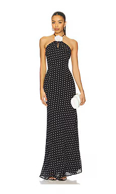 Runaway The Label Viella Maxi Dress in Black Polka from Revolve.com | Revolve Clothing (Global)