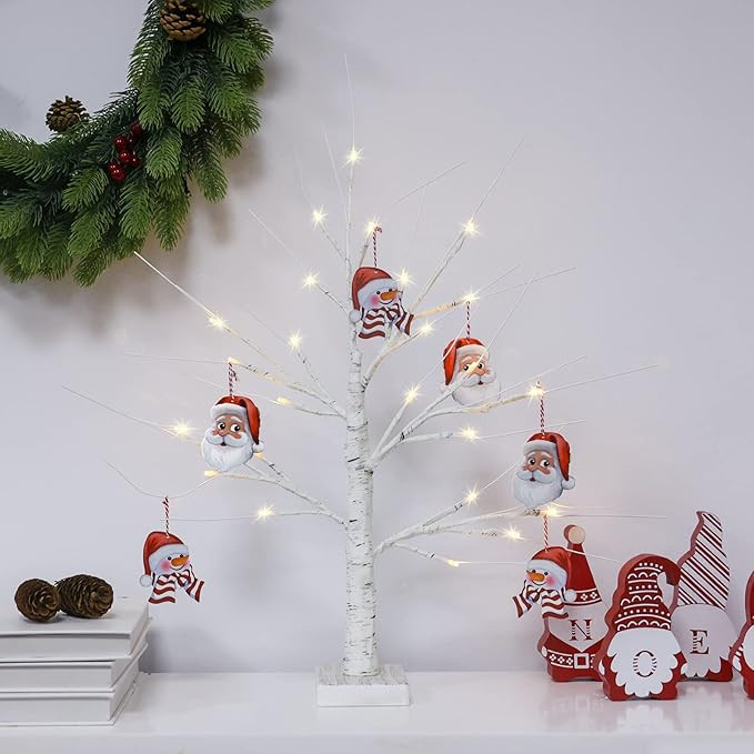 Amazon.com: YEAHOME Christmas Decorations Indoor, 24”/2FT Birch Tree with 24LT Warm White LED L... | Amazon (US)