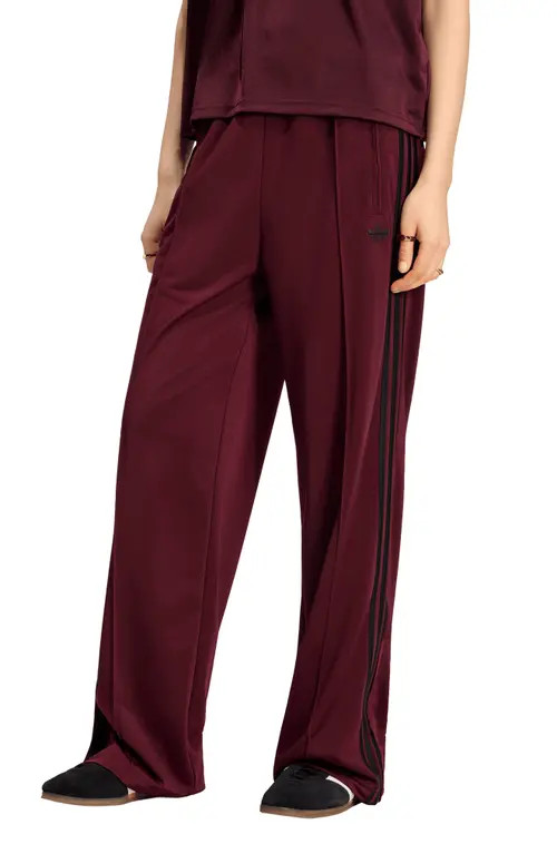 adidas Originals Loose Full Length Track Pants in Maroon/black at Nordstrom, Size Medium | Nordstrom