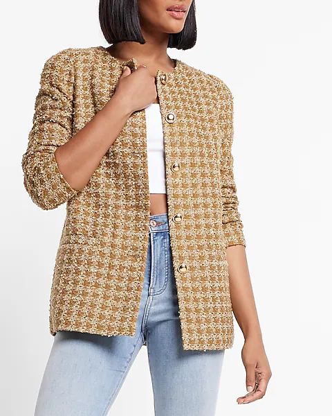 Gold Tweed Jacket | Express
