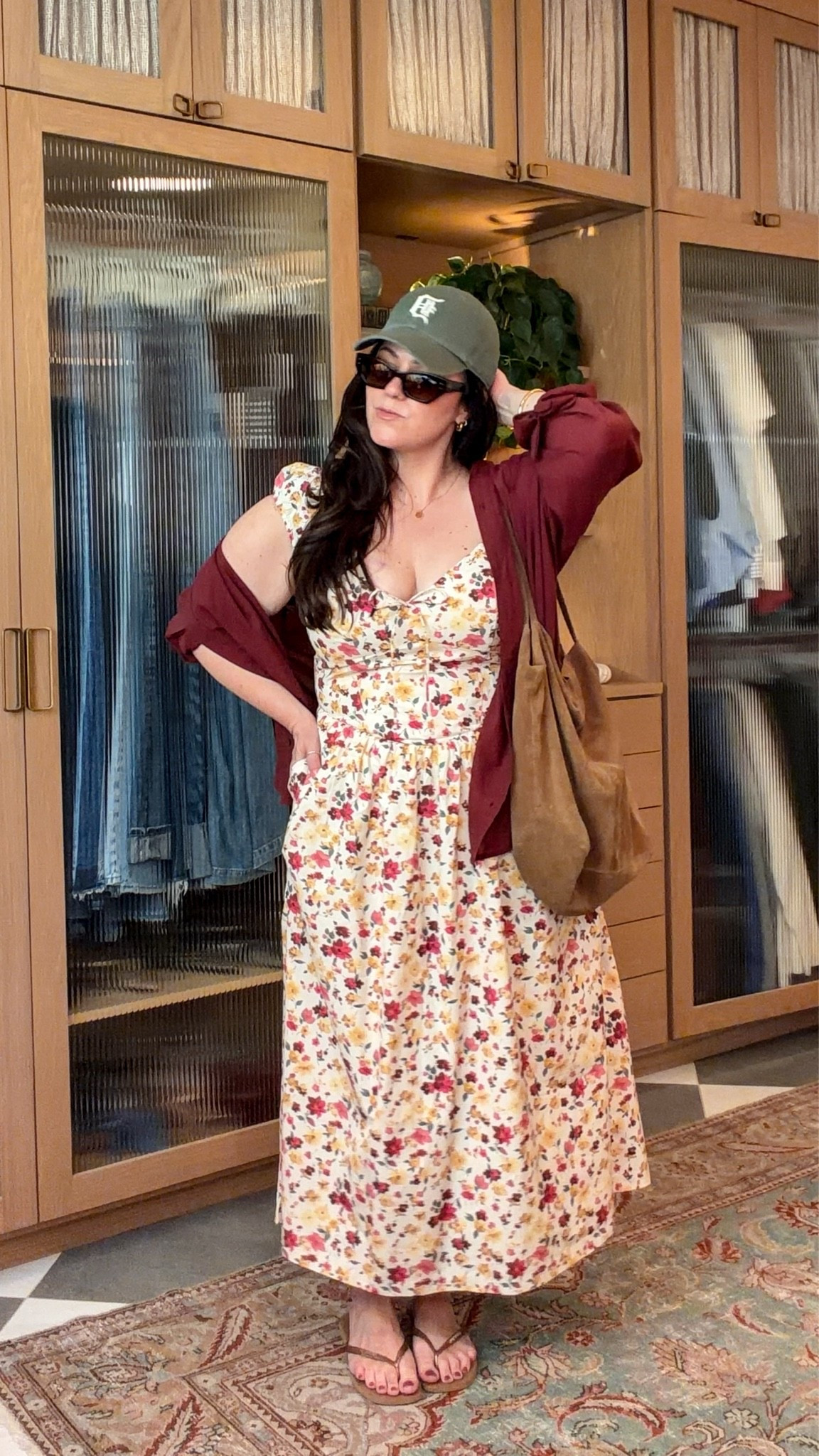 casual midsize summer dress outfit wearing a large in this dress

#LTKxAbercrombie #LTKMidsize #LTKOver40