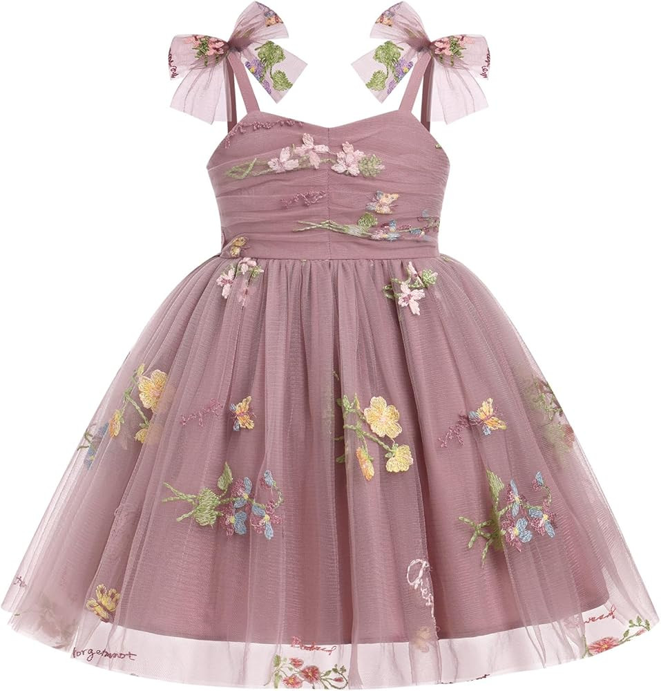 IBTOM CASTLE Toddler Baby Girl Birthday Dress Floral Sequin Tulle Tutu Dresses for Pageant Party ... | Amazon (US)