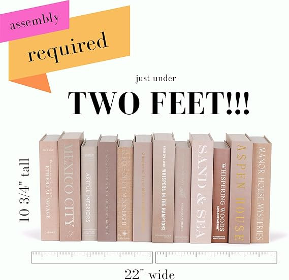 12 Decorative Faux Books for Bookshelf Decor, Coffee Table Books, Entry Table Book Decor. Neutral... | Amazon (US)