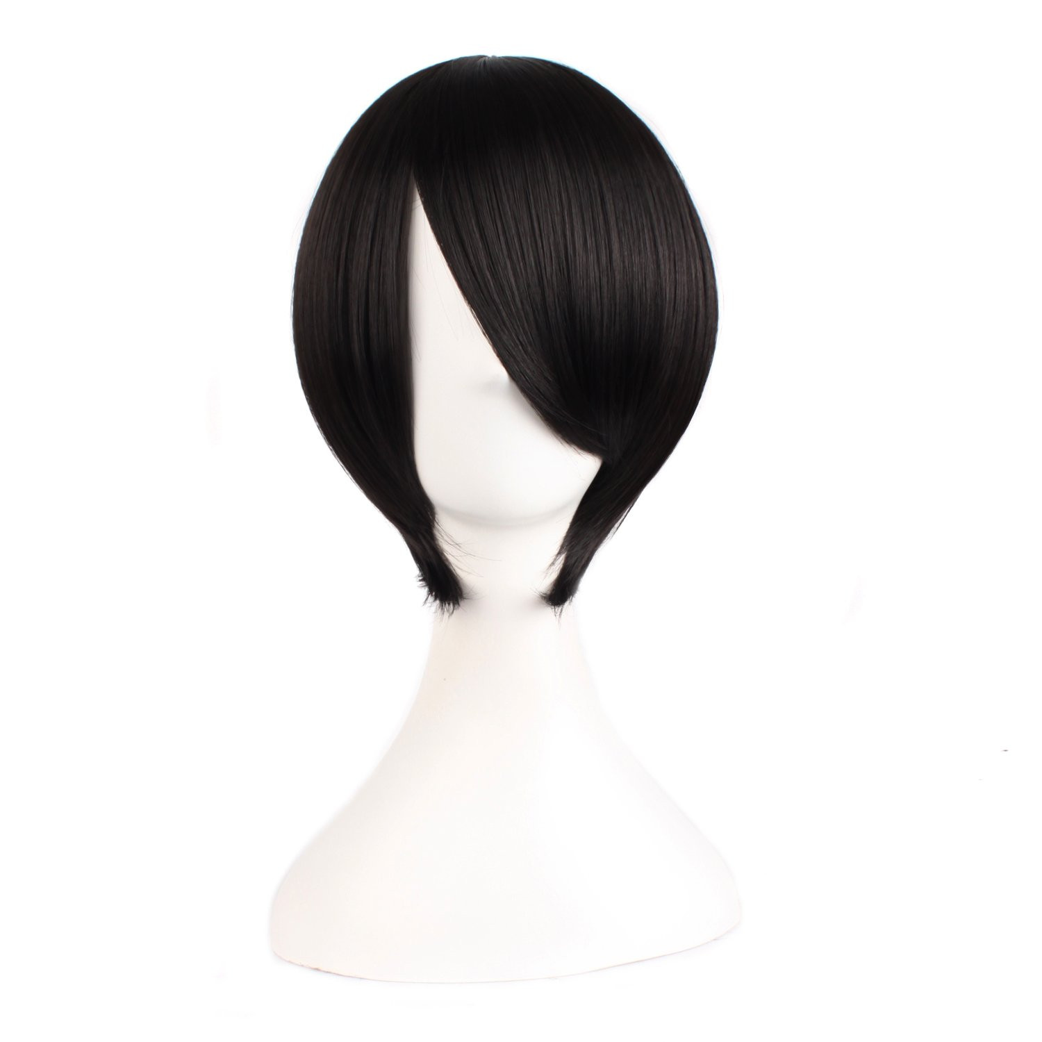 MapofBeauty 12 Inches/30cm Short Straight Cosplay Costume Wig Party Wig (Black) | Amazon (US)