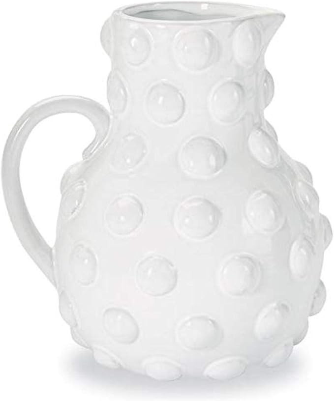 Mud Pie Raised Dot Pitcher, 68 oz, White | Amazon (US)