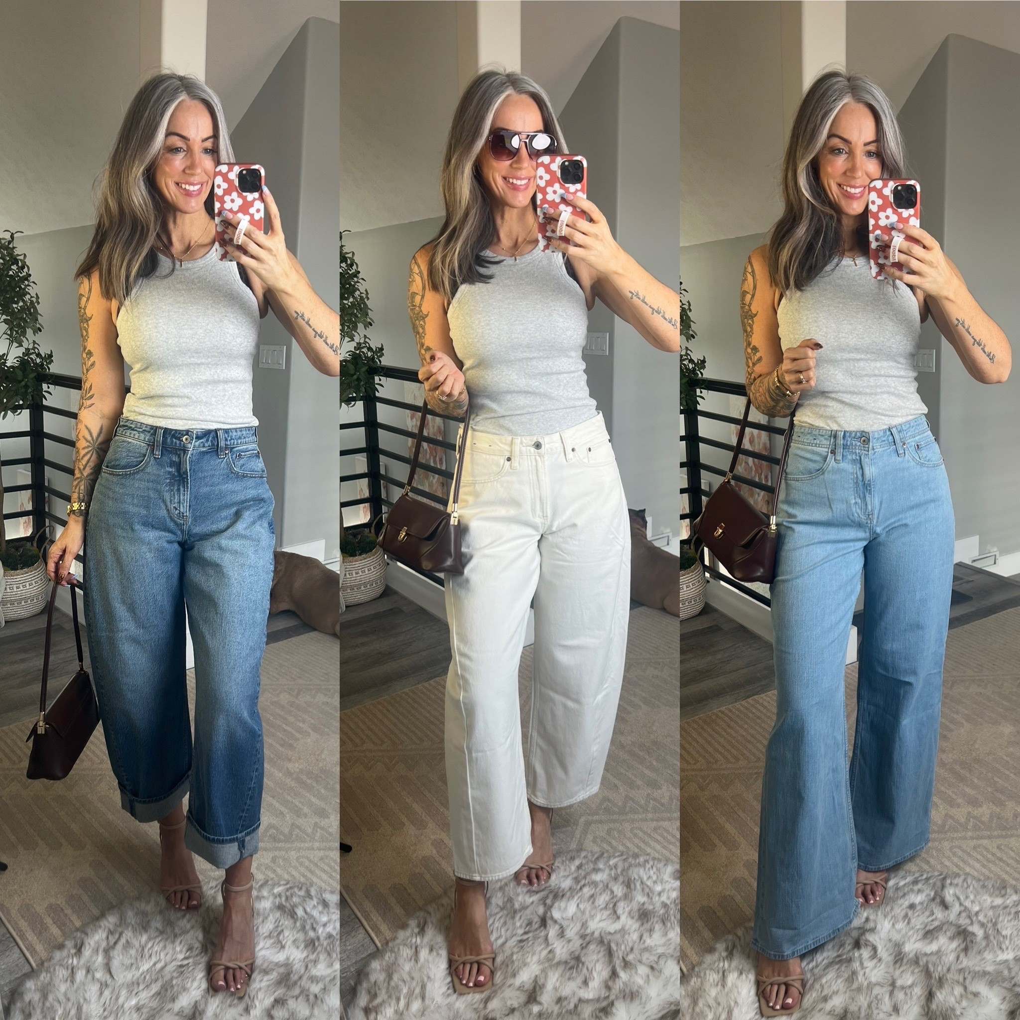 3 Abercrombie jeans! Wearing size 27 in all! The linen blend wide leg is 27 tall.

#LTKOver40 #LTKdayinmylife #LTKMothersDay