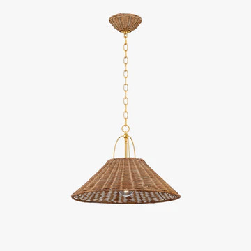Davida Woven Rattan Pendant | Dear Keaton