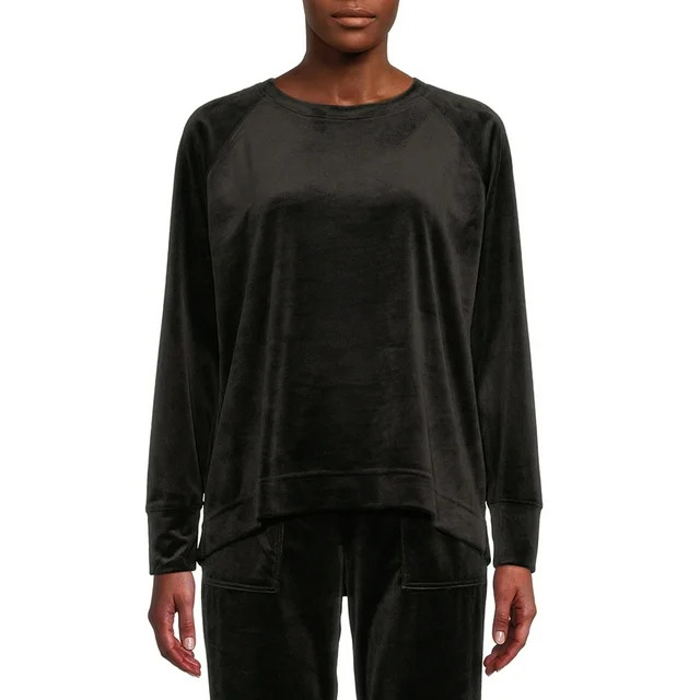 Time and Tru Women's Velour Sweatshirt | Walmart (US)