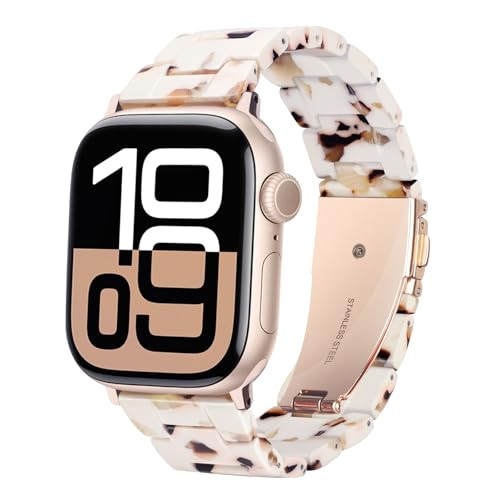 Compatible With Apple Watch Band Thin Lightweight Resin Strap Bracelet Fashion Wristband Replacem... | Amazon (US)