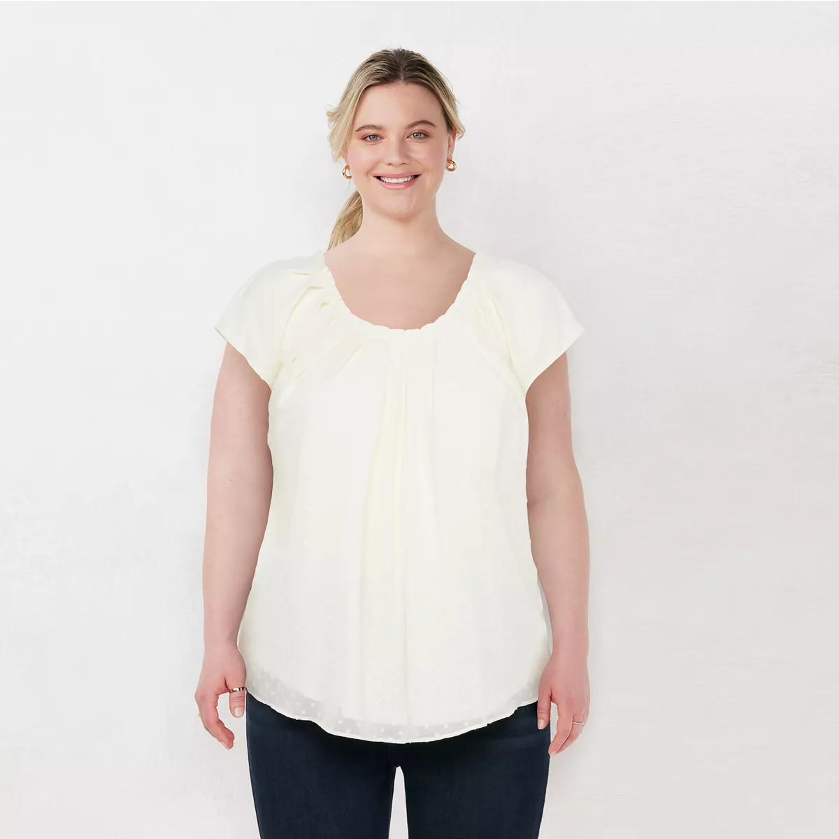 Plus Size LC Lauren Conrad Pleated Top | Kohl's