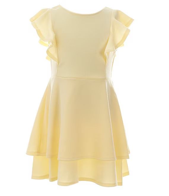 Poppies and Roses Big Girls 7-16 Flutter-Sleeve Double Hem Fit-And-Flare Dress | Dillard's | Dillard's