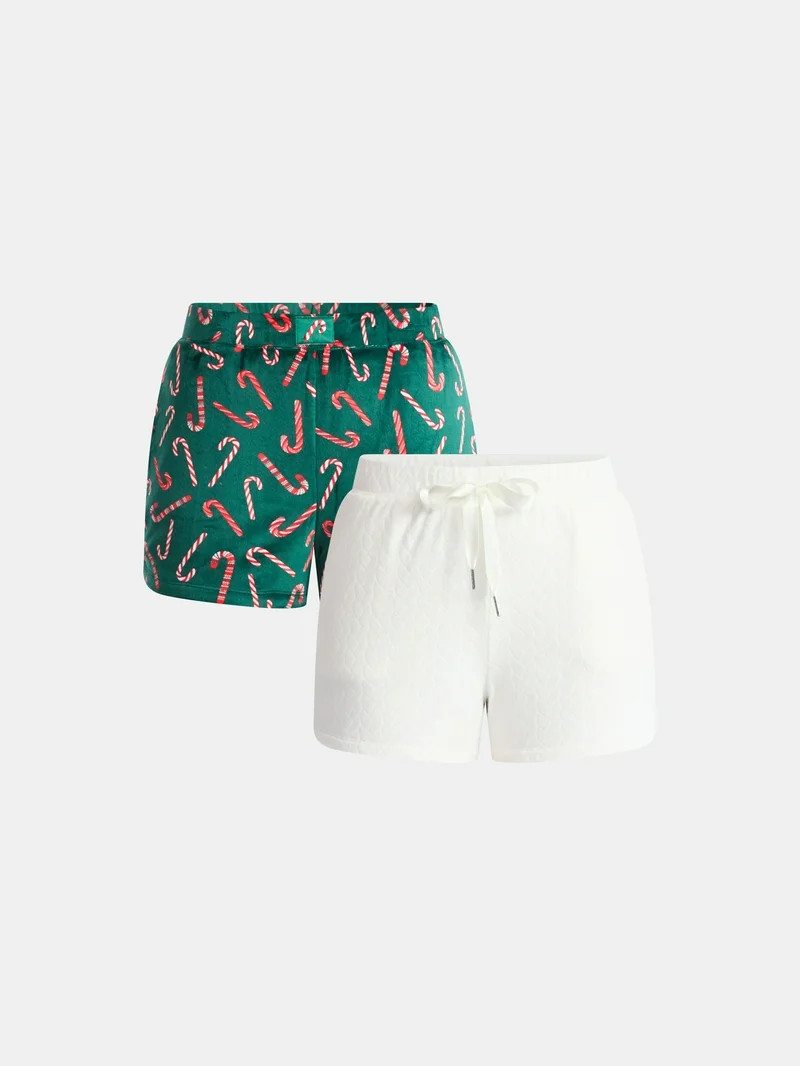 Holiday Time Women's and Women's Plus Christmas Sleep Shorts, 2-Pack, Sizes XS-3X | Walmart (US)