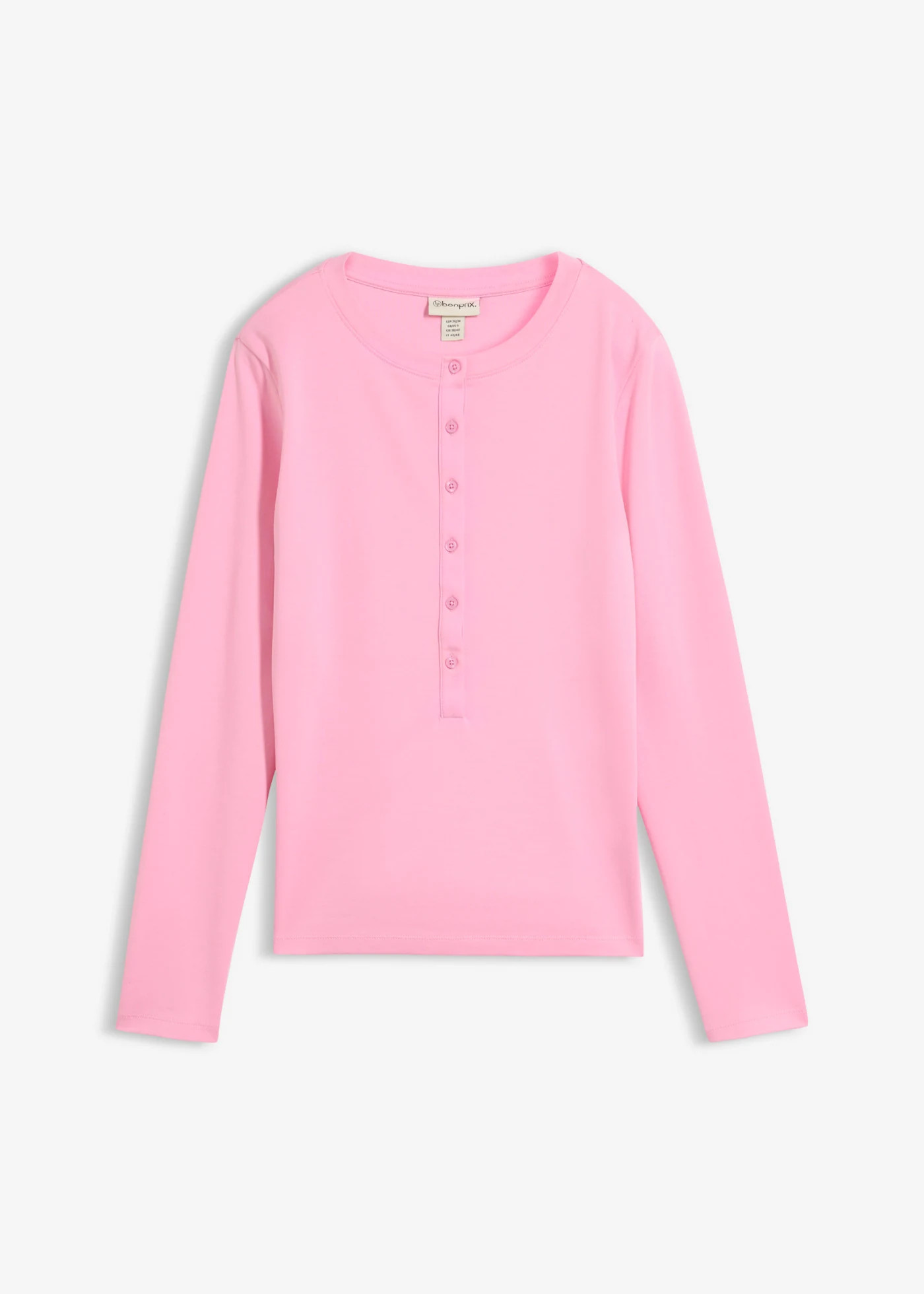 Longsleeve van zwaar biologisch katoen roze | Bonprix NL
