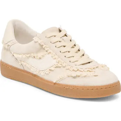 Dolce Vita Notice Lace Trim Sneaker in Ivory Suede at Nordstrom, Size 7 | Nordstrom