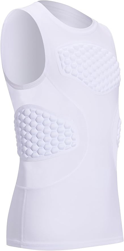 DEVOROPA Youth Boys Football Baseball Padded Compression Shirt Chest Protector Softball Lacrosse ... | Amazon (US)