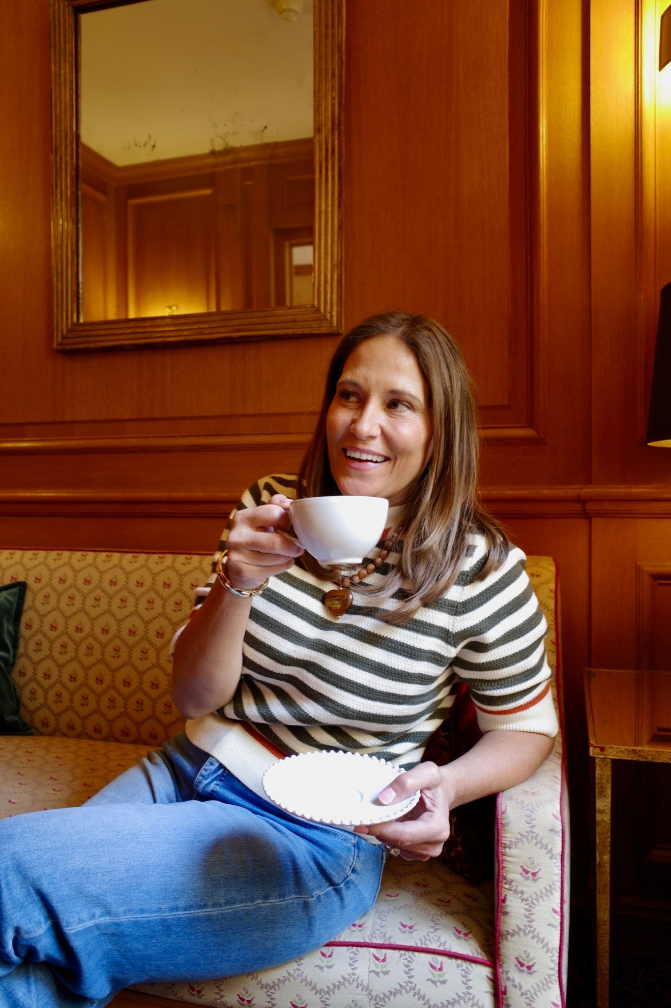 French stripes always feel timeless, and we love this version in army green. Paired with denim, it’s an easy everyday look. The statement necklace adds the perfect finishing touch. 

#LTKMidsize #LTKSeasonal #LTKOver40