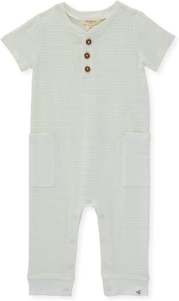 Burt's Bees Baby Baby Boys' Romper Jumpsuit, 100% Organic Cotton One-Piece Coverall, Watercolor R... | Amazon (US)